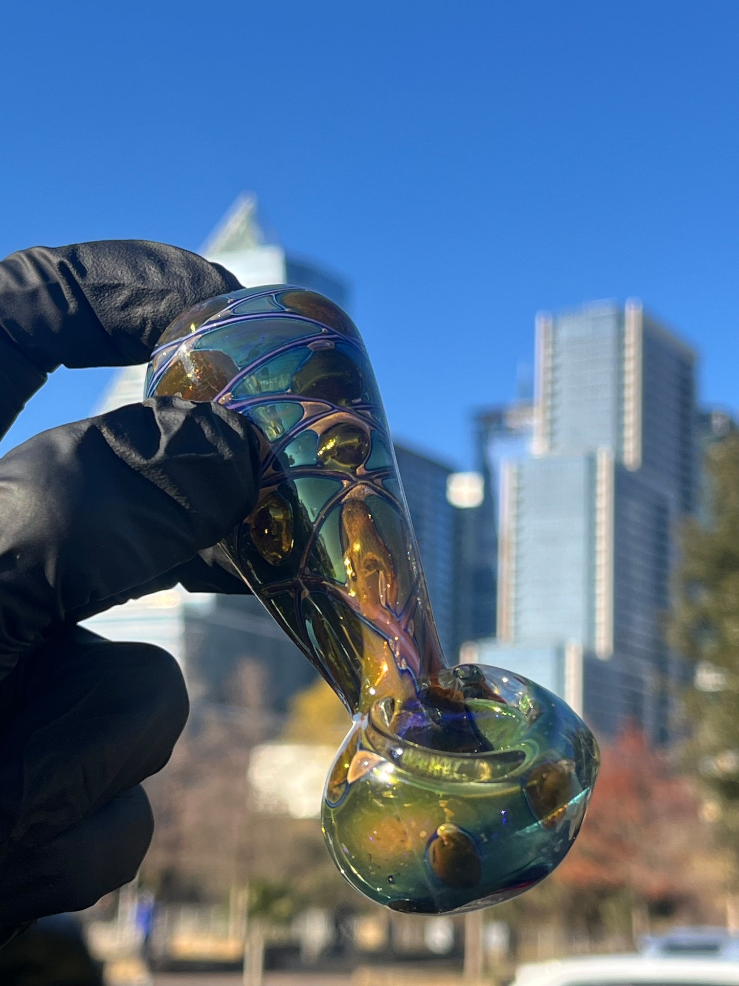 4.5” Goliath Glass Pipe - Durable, Colorful, Handcrafted Smoking Pipe | White Ash Smoke Shop