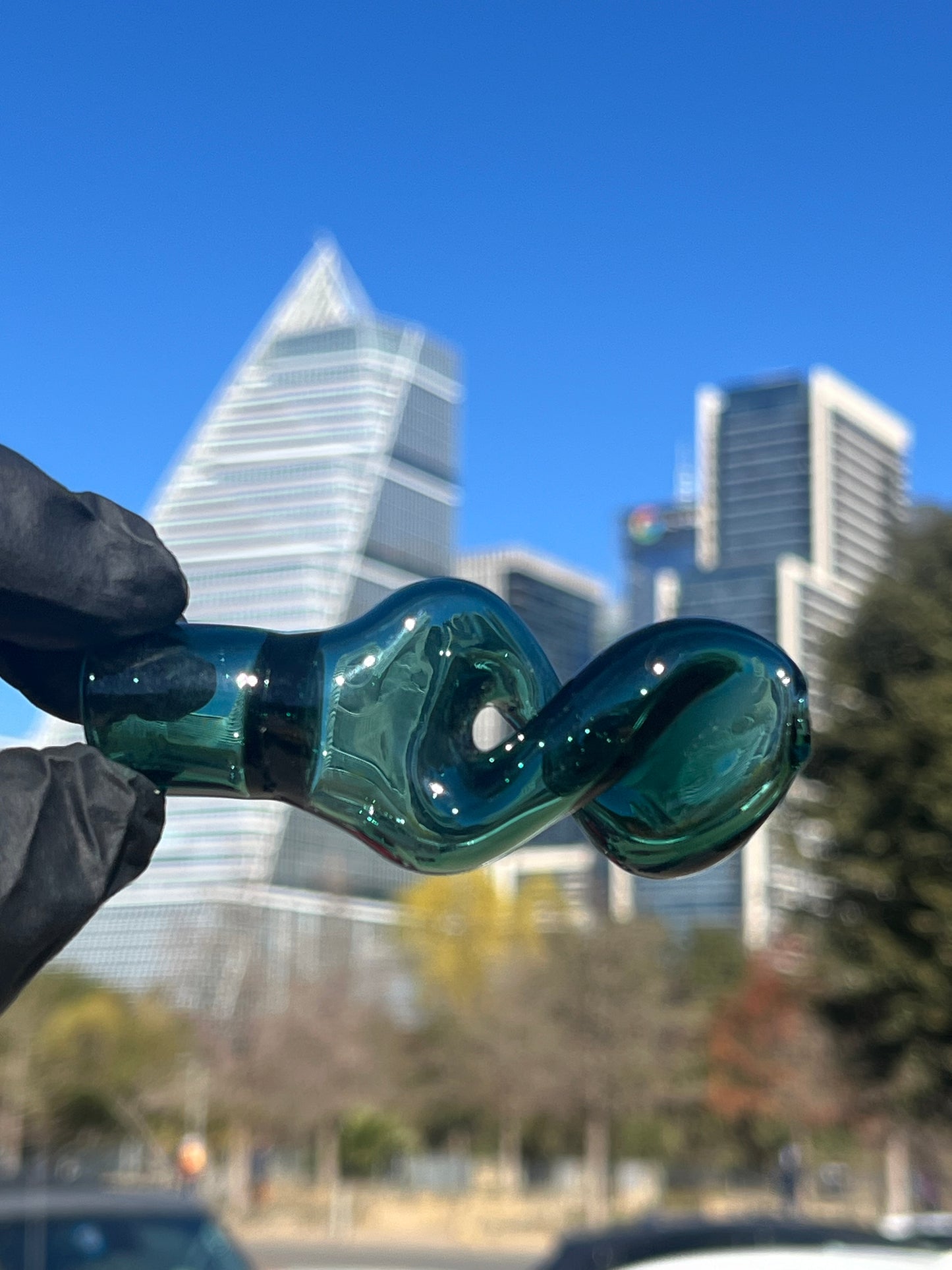 3” Twisted Glass Chillum Pipe - Compact, Handcrafted Smoking Pipe for Smooth Hits