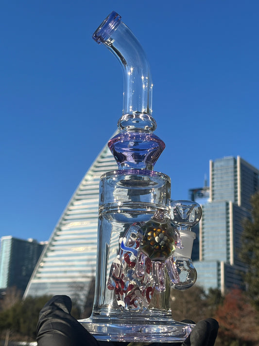 11-Inch Bent Neck Water Bong – Smooth & Stylish Glass Bong for Enhanced Smoke Filtration