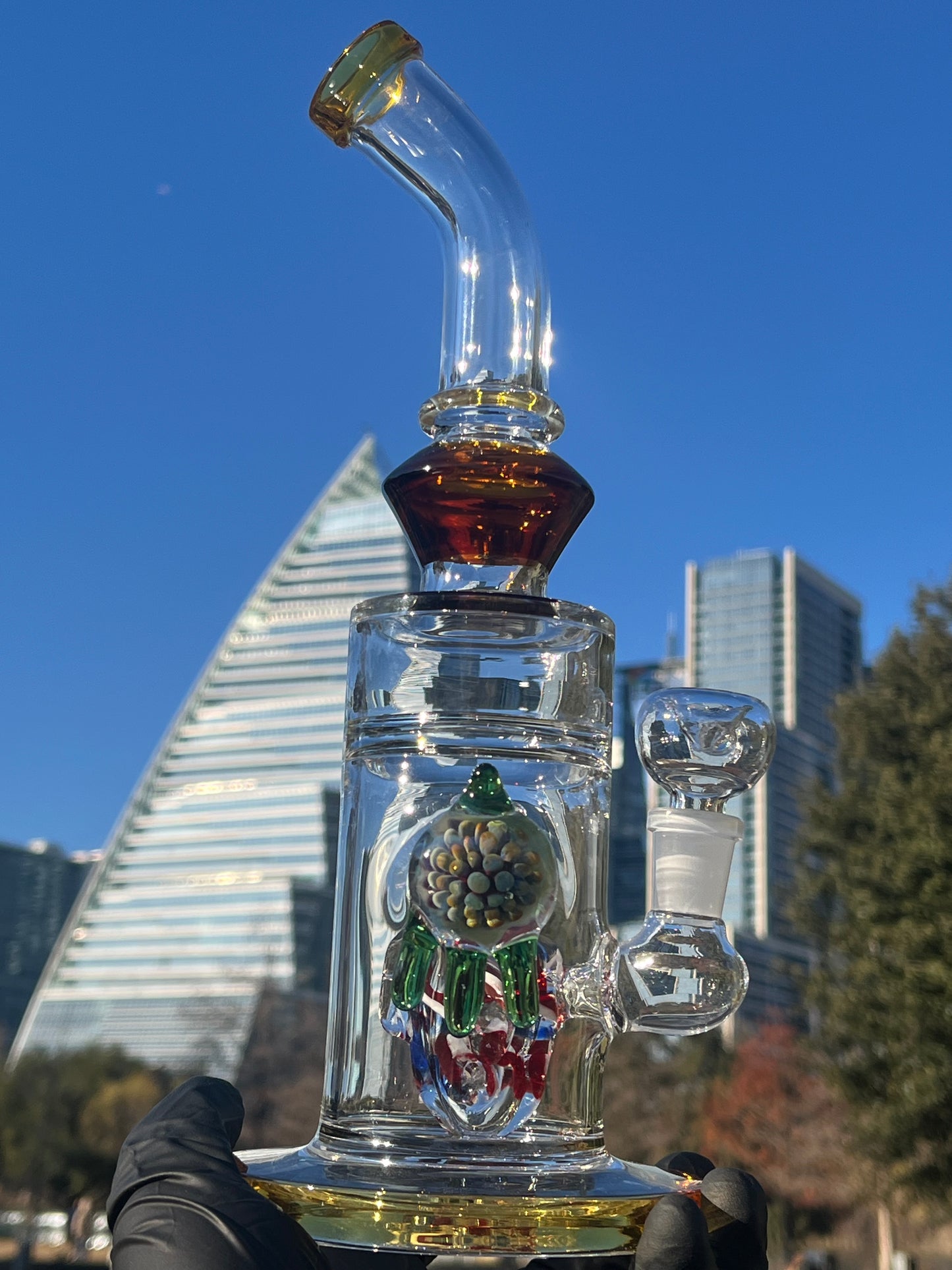 11-Inch Bent Neck Water Bong – Smooth & Stylish Glass Bong for Enhanced Smoke Filtration