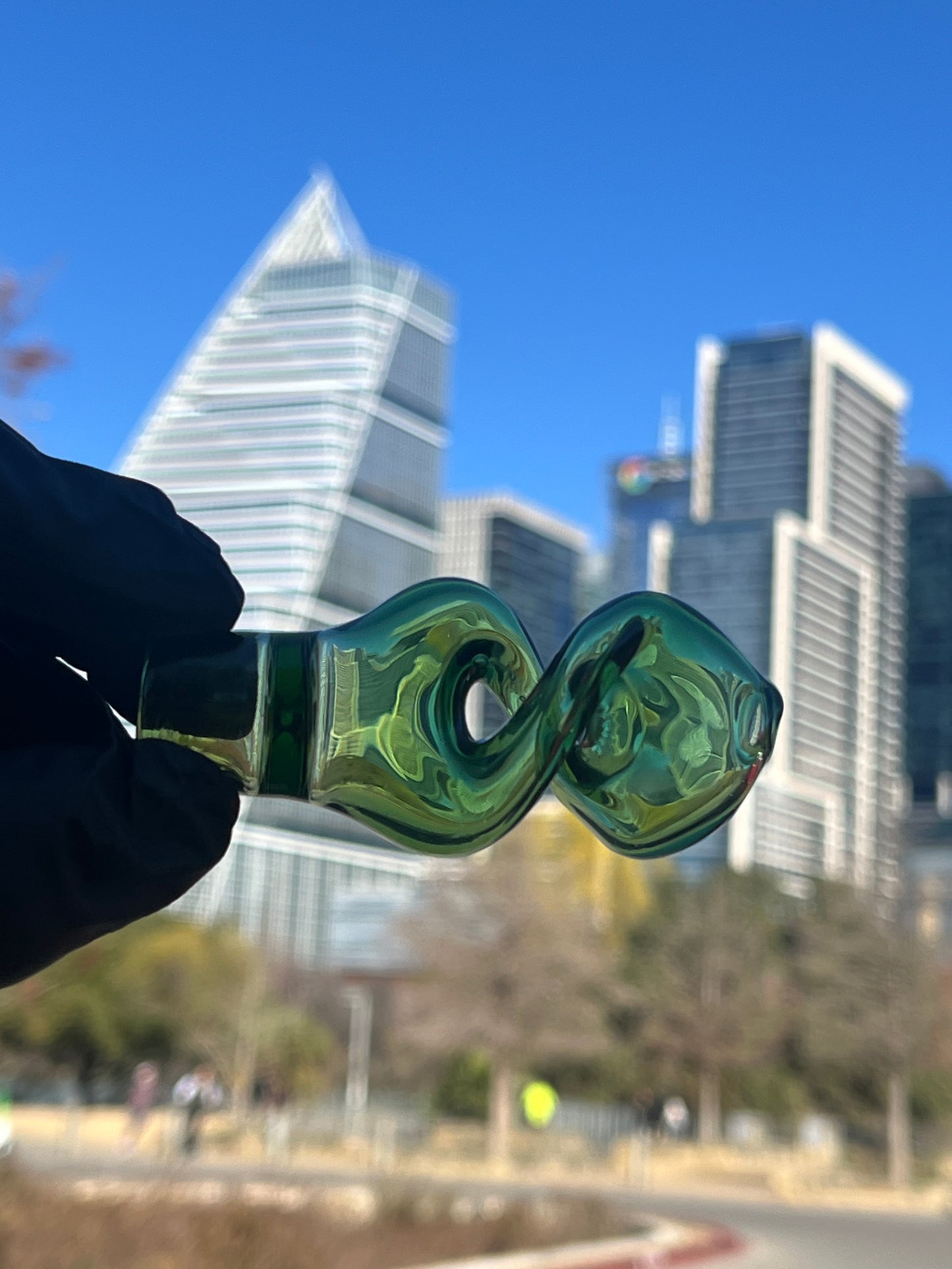 3” Twisted Glass Chillum Pipe - Compact, Handcrafted Smoking Pipe for Smooth Hits
