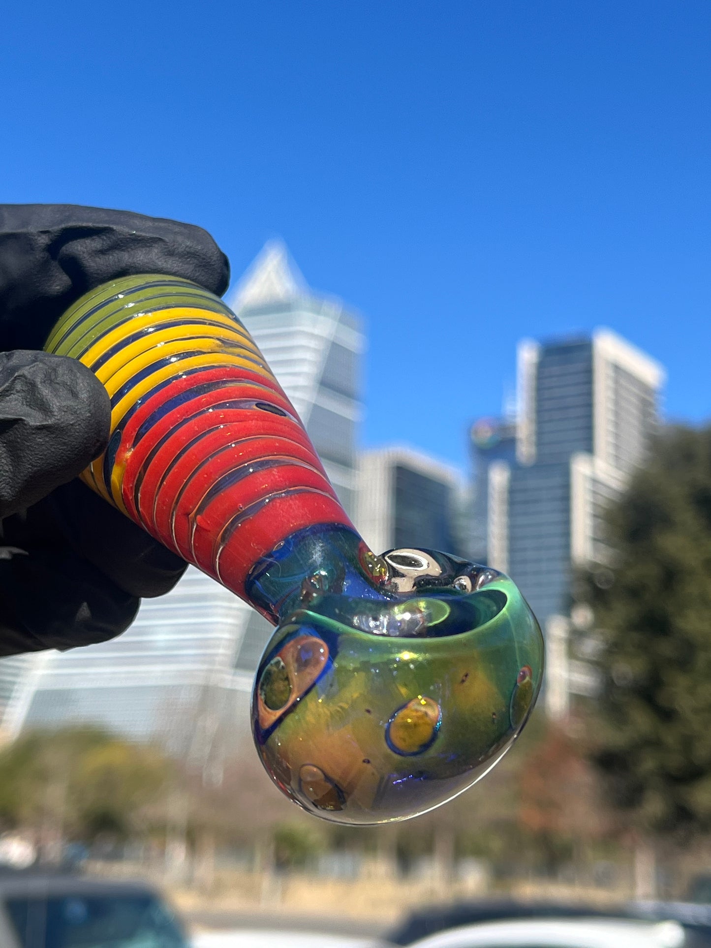 4.5” Goliath Glass Pipe - Durable, Colorful, Handcrafted Smoking Pipe | White Ash Smoke Shop